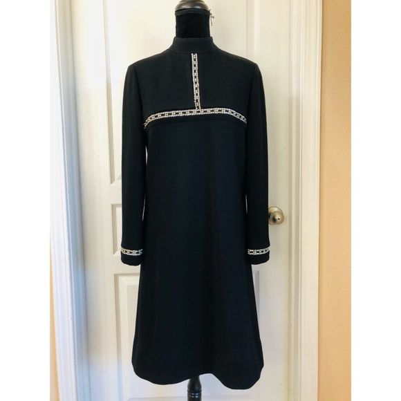 VTG CAPRIEL 100% Belgium Wool Midi Dress - Picture 2 of 8